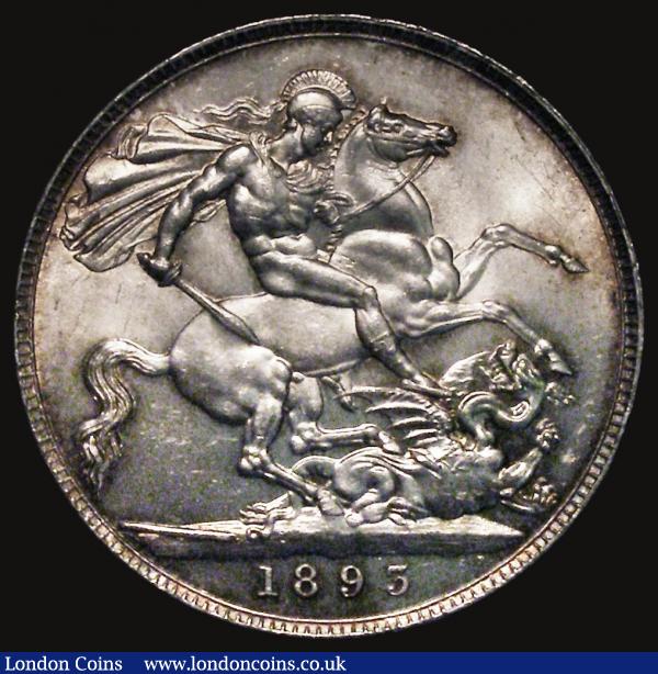 Crown 1893 LVI ESC 303, Bull 2593, Davies 501 dies 1A, UNC or near so with original lustre, with hints of golden toning in the legends a most attractive example with considerable eye appeal : English Coins : Auction 171 : Lot 1320