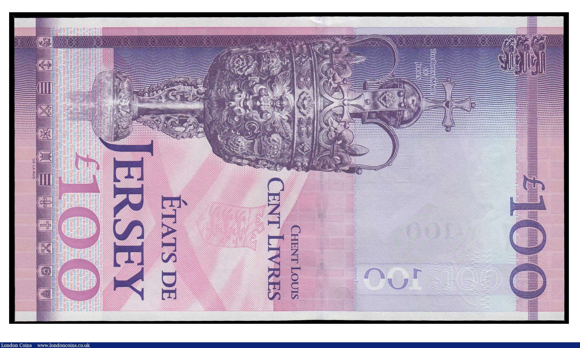 London Coins : A171 : Lot 168 : Jersey 100 Pounds 2012 "Elizabeth II's Diamond Jubilee" Commemorative Issue Pick 37 (...