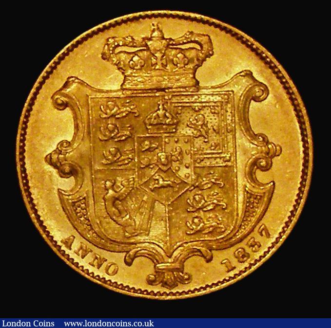 London Coins : A171 : Lot 1786 : Sovereign 1837 Marsh 21 VF or better/GVF with  a rim nick by the second R of BRITANNIAR, all William...