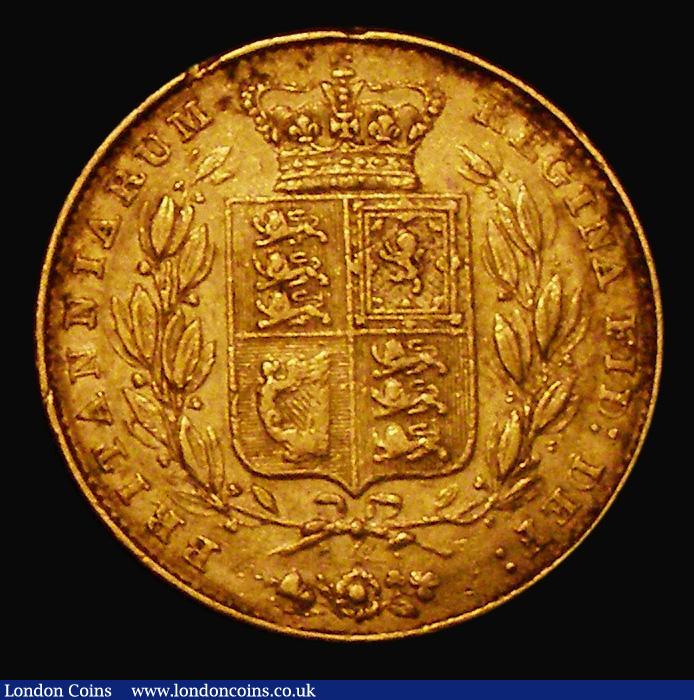 London Coins : A171 : Lot 1797 : Sovereign 1843 Narrow shield variety Marsh 26A Good Fine with some surface marks and edge nicks, a v...