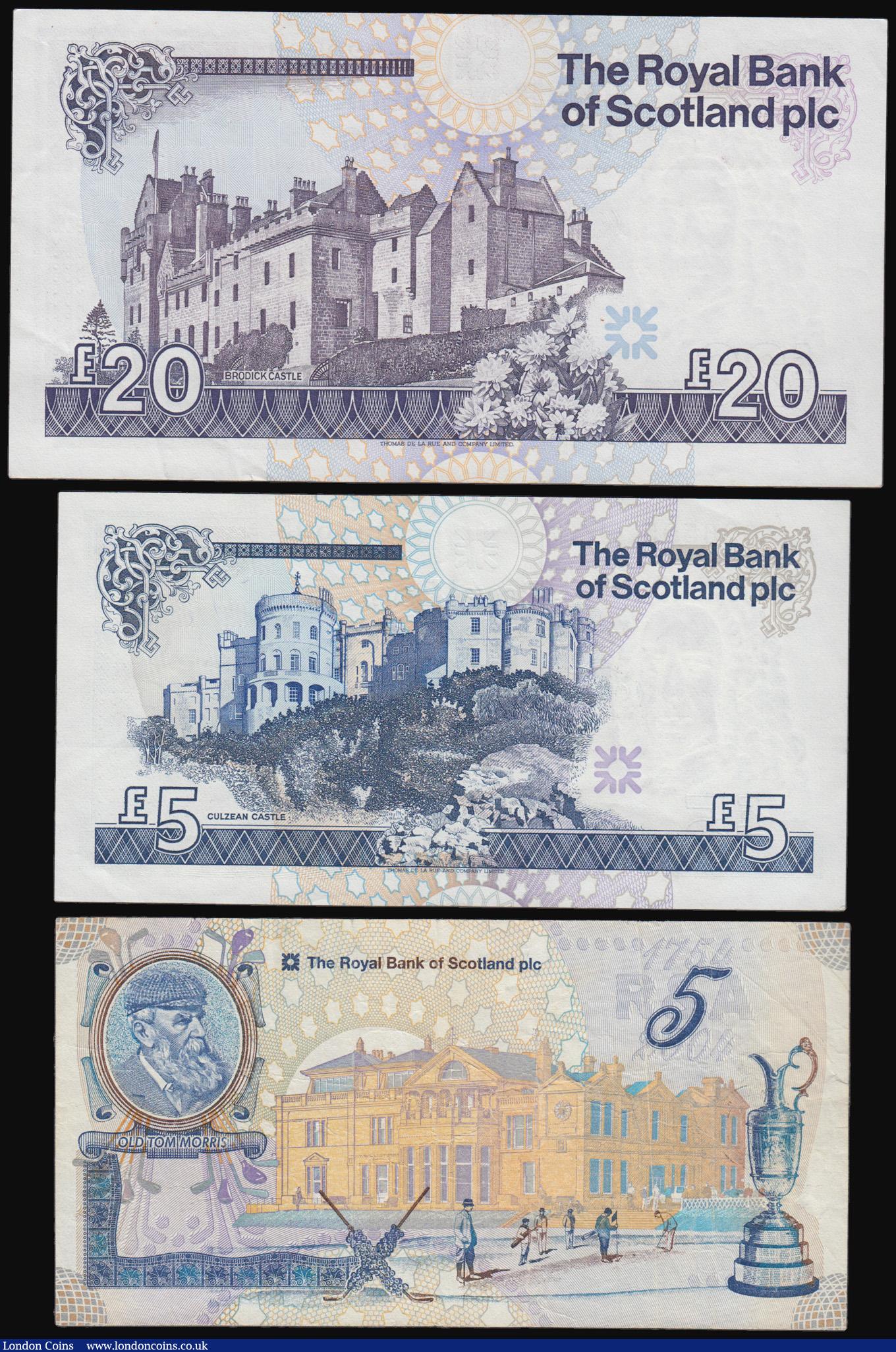 London Coins : A171 : Lot 213 : Scotland (3) a trio of Royal Bank of Scotland plc issues in average VF - GVF comprising a 5 Pounds C...