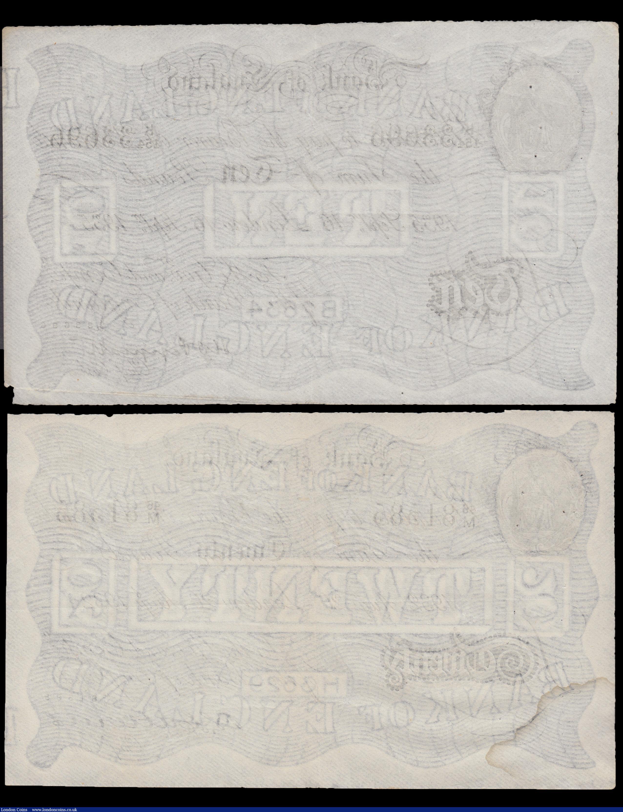 London Coins : A171 : Lot 40 : Twenty Pounds Catterns 20 Aug 1932 46/M 81585 and Ten Pounds Peppiatt 16 Sept 1935 K/154 33696 both ...