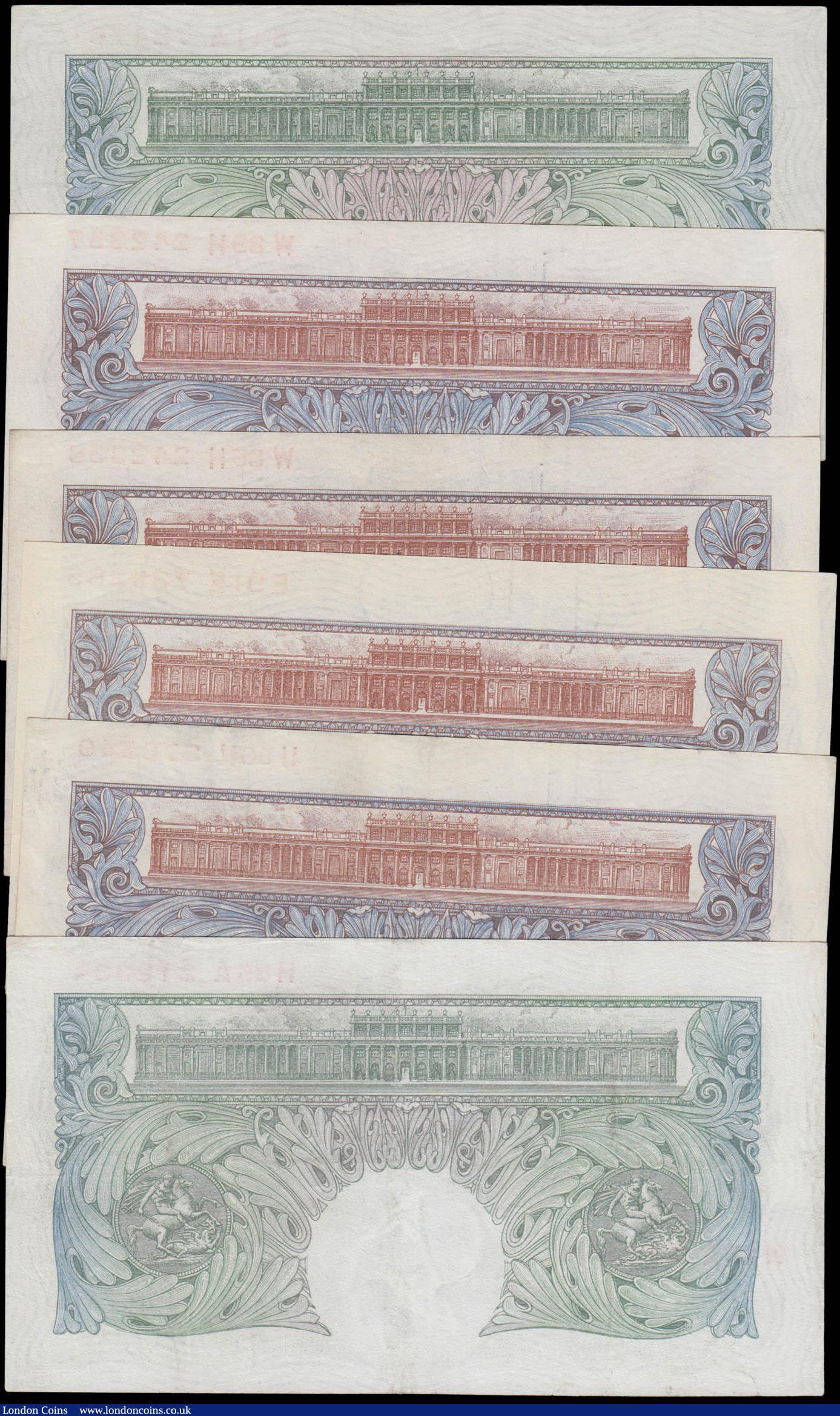 London Coins : A171 : Lot 44 : One Pounds Peppiatt (6) comprising different period examples in VF-GVF to about UNC - UNC including ...