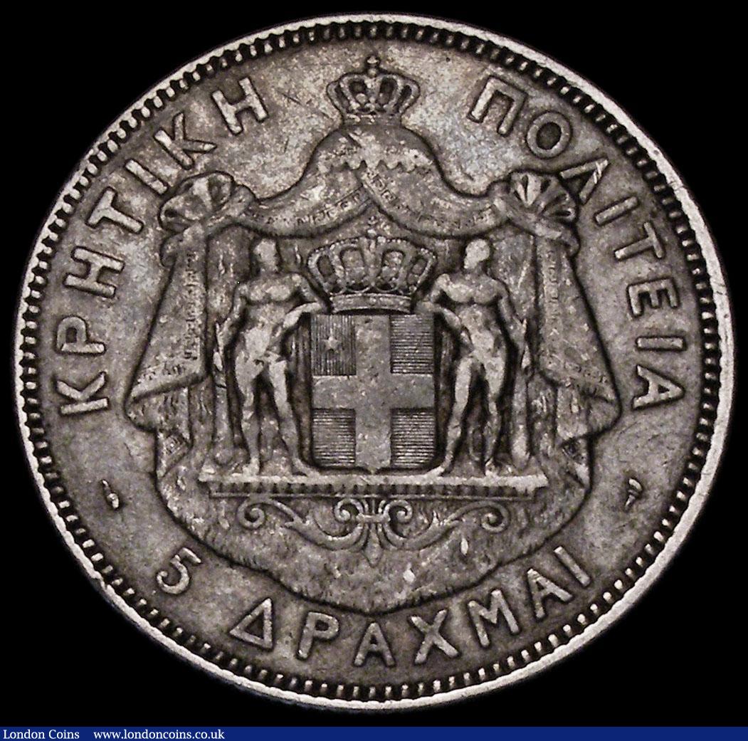 London Coins : A171 : Lot 567 : Crete 5 Drachmai 1901 KM#9 Fine, a scarce one-year type