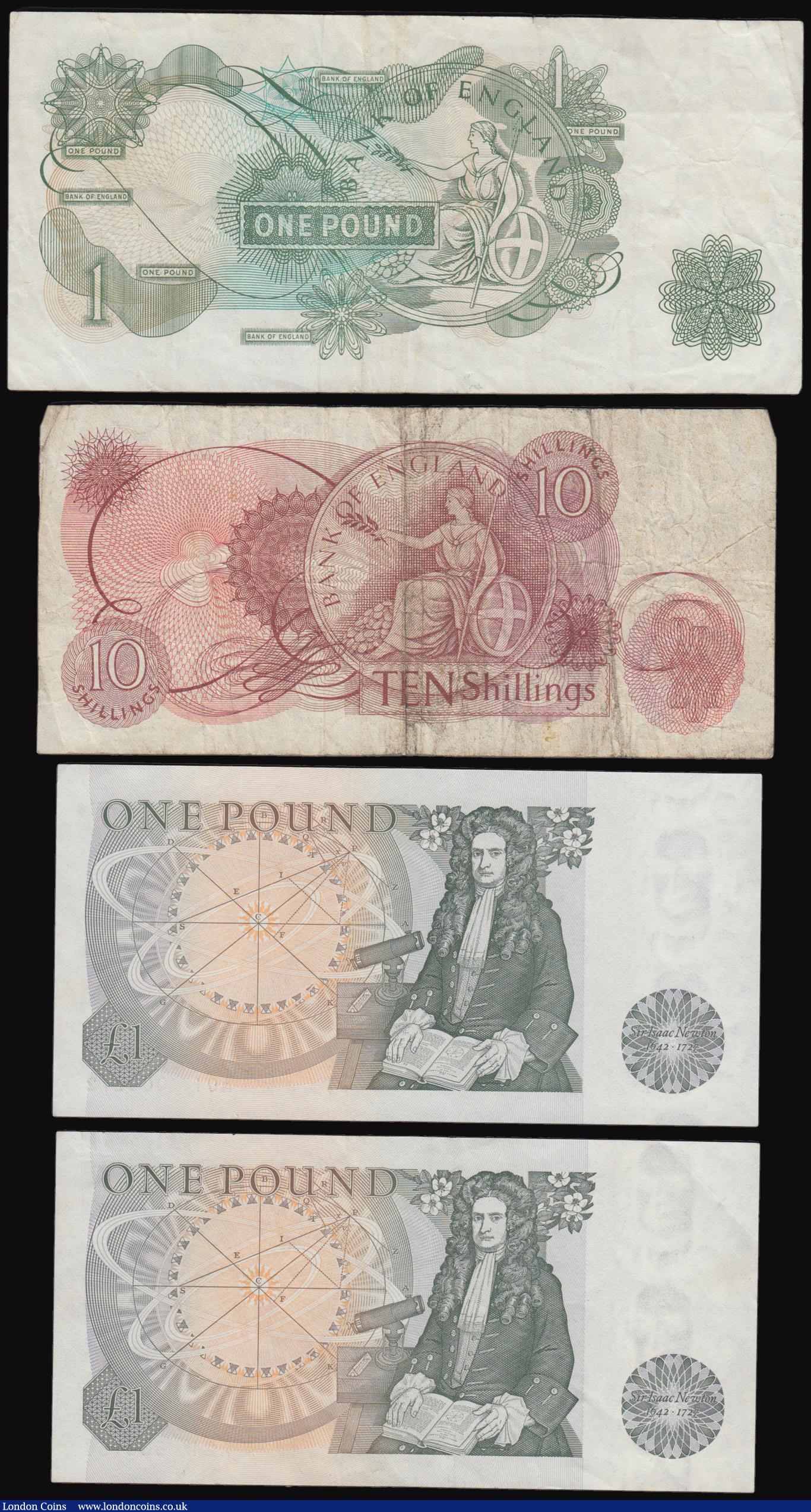 London Coins : A171 : Lot 64 : Bank of England (4) a small group in various grades good Fine to GEF - about UNC consisting of 1 Pou...