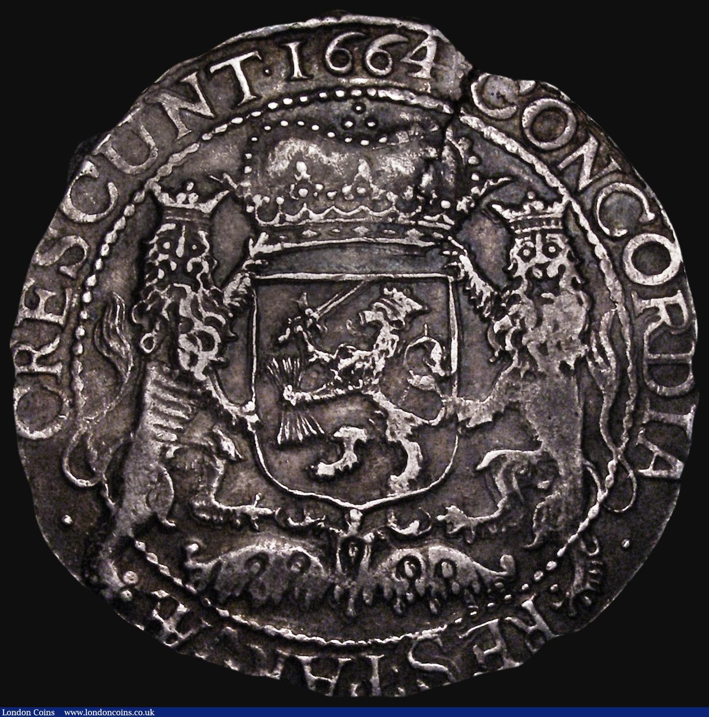 London Coins : A171 : Lot 681 : Netherlands - Zeeland Ducaton (Silver Rider) 40 Stuivers 1664 KM#41.1 VF evenly struck and nicely to...