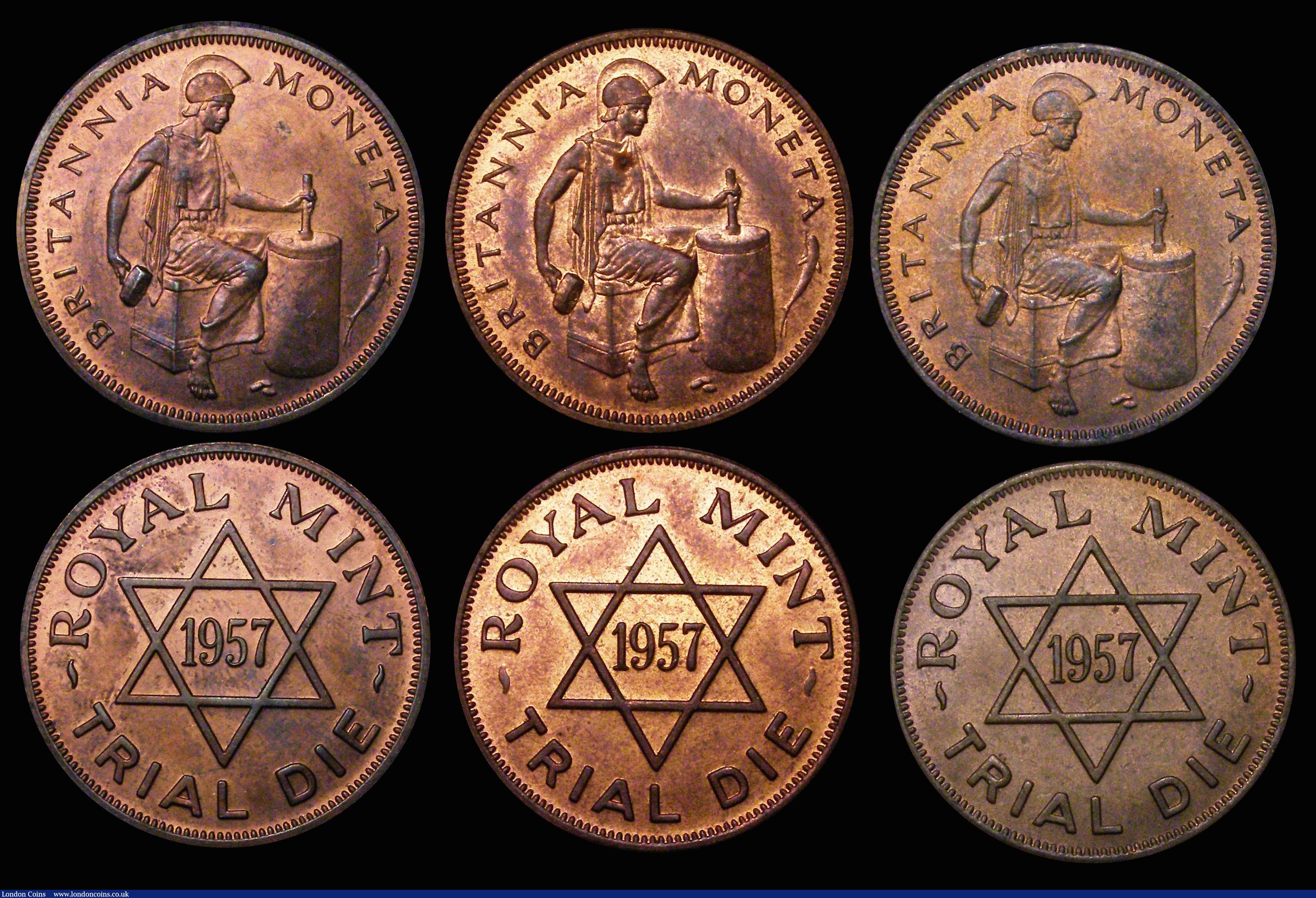 London Coins : A171 : Lot 927 : Royal Mint Trials (6) Uruguay&nbsp;5 Centesimos (British&nbsp;Royal Mint Trial) 23mm diameter, Obver...