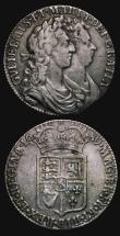 London Coins : A171 : Lot 1553 : Halfcrowns (2) 1676 ESC 478, Bull 471 VG/Fine with a little uneven tone and traces of a little old g...