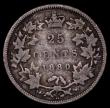 London Coins : A171 : Lot 554 : Canada 25 Cents 1880H Narrow 0 in date KM#5 VG with all major details clear