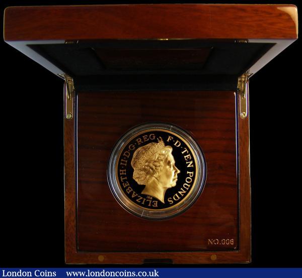 Ten Pounds 2014 100th Anniversary of the First World War 5oz. 24 carat Gold Proof S.4890 FDC in the box of issue with certificate and booklet, only 110 pieces minted, and sure to be a sought after issue in future : English Cased : Auction 172 : Lot 326