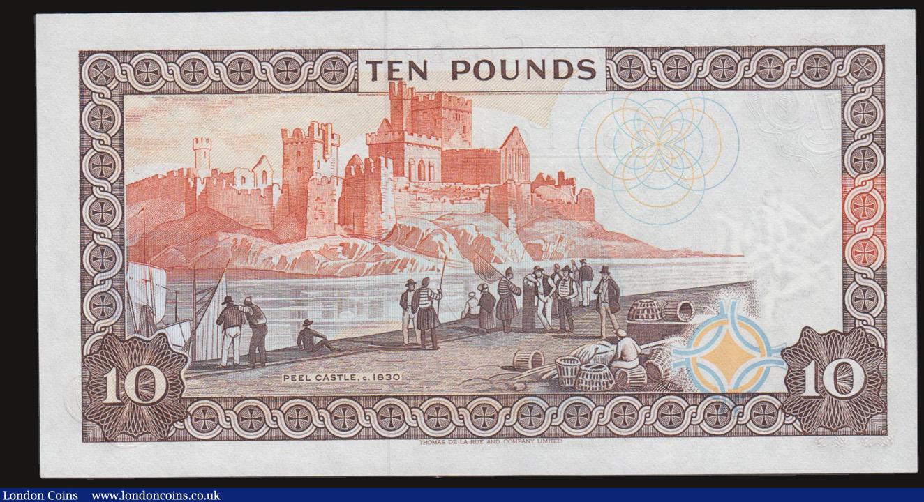 London Coins : A172 : Lot 123 : Isle of Man 10 Pounds Pick 44a (BY IM53; IOMPM M536) signature Cashen serial number G 000172, GVF. B...
