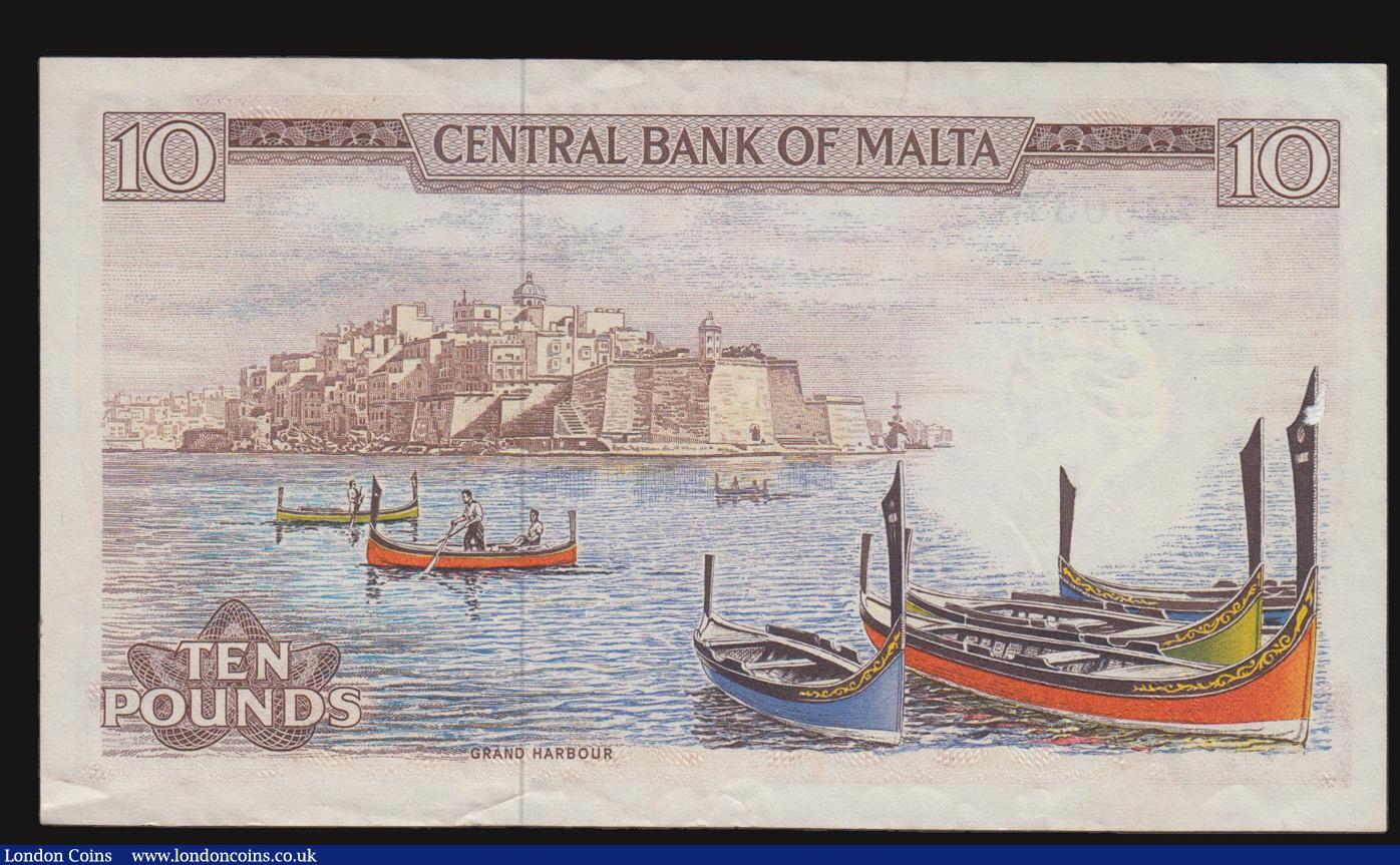 London Coins : A172 : Lot 140 : Malta 10 Liri L 1967 (1973) Pick 33 EF