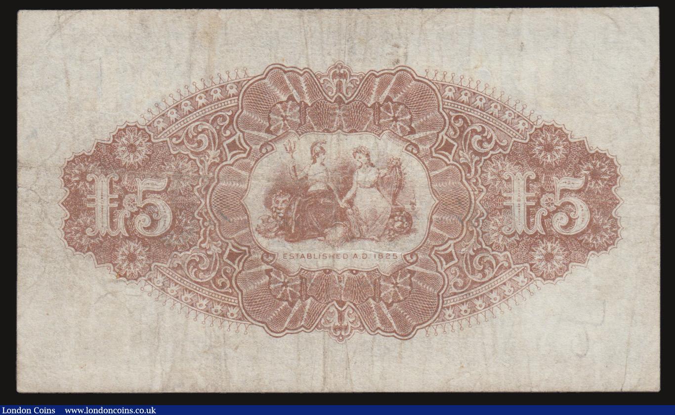 London Coins : A172 : Lot 142 : Northern Ireland Five Pounds - Provincial Bank of Ireland 1938-1946 issue dated 5th January 1942, si...