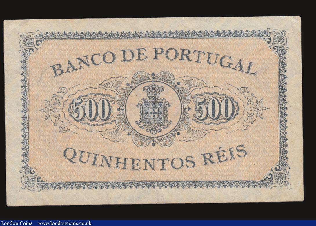 London Coins : A172 : Lot 145 : Portugal 500 Reis 1.7.1891 F-VF Pick 65