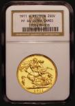 London Coins : A172 : Lot 1488 : Two Pounds 1911 Proof S.3995 in an NGC holder and graded PF64 ULTRA CAMEO