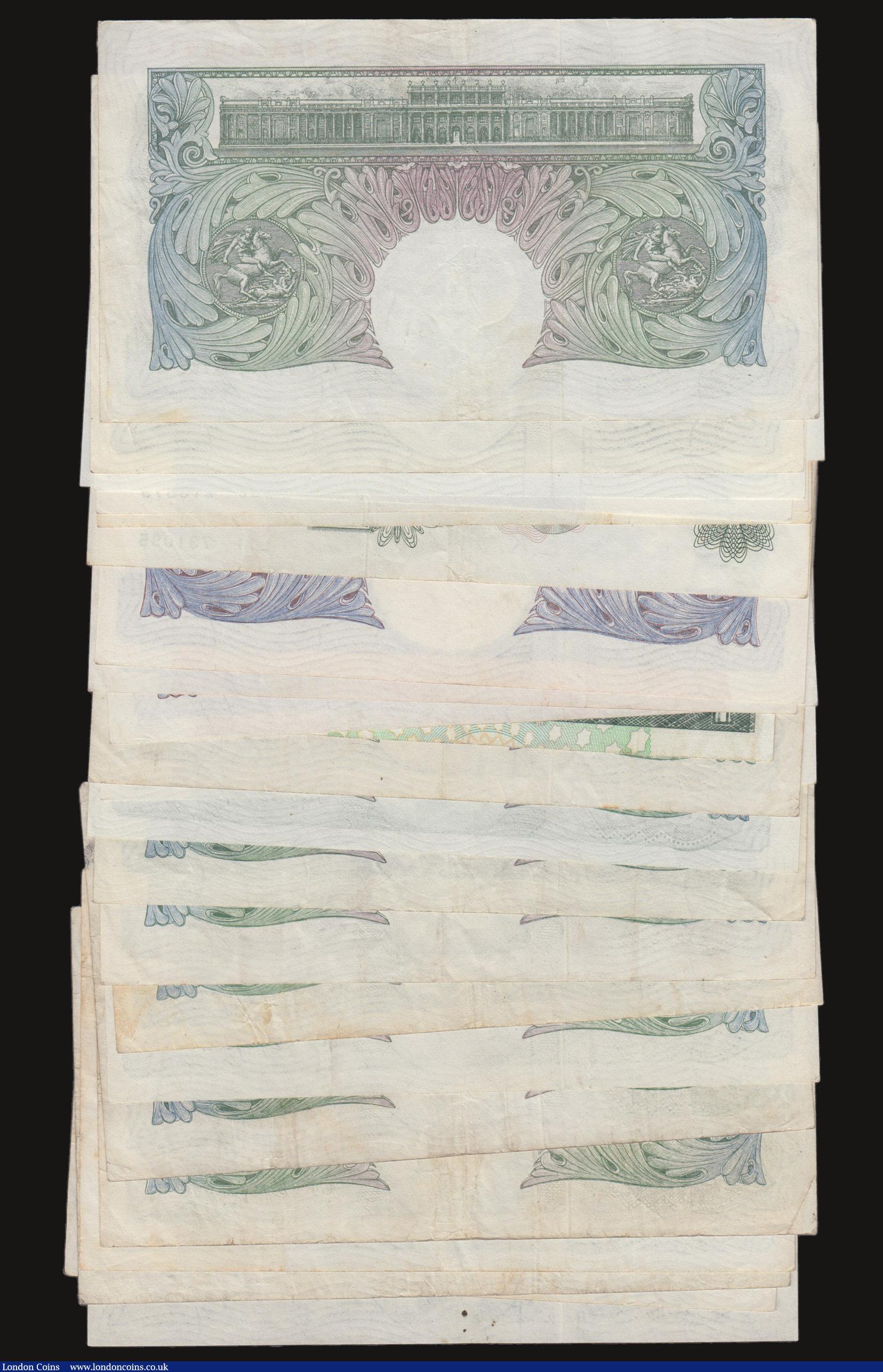 London Coins : A172 : Lot 25 : One Pounds Peppiatt B238 41S VF,  B239 H38A AU,  blues (3) B249 generally EF-Unc, B258 R37A Fine B26...