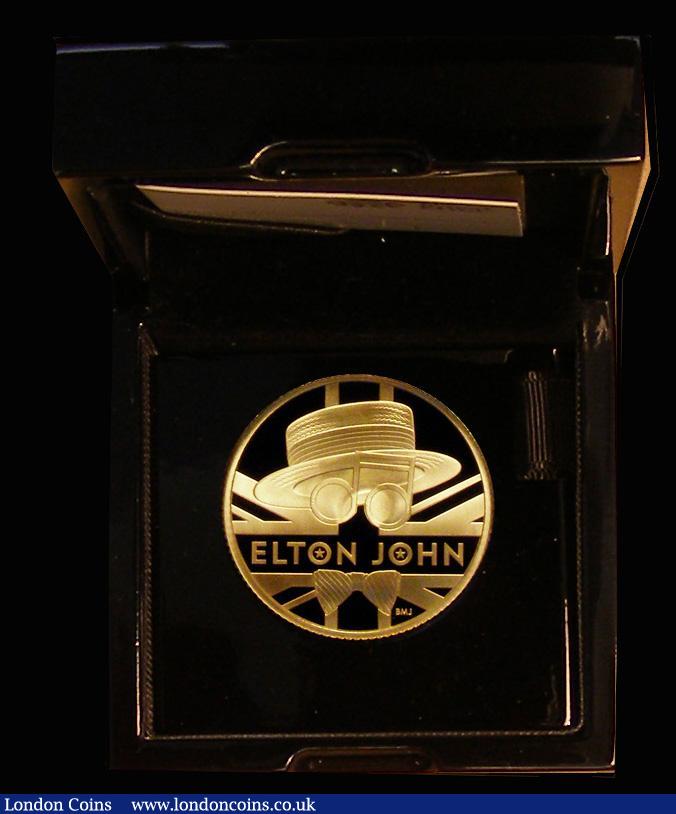 London Coins : A172 : Lot 334 : Twenty Five Pounds 2020 Elton John - British Music Legend. Quarter Ounce Gold Proof. The Royal Mint ...