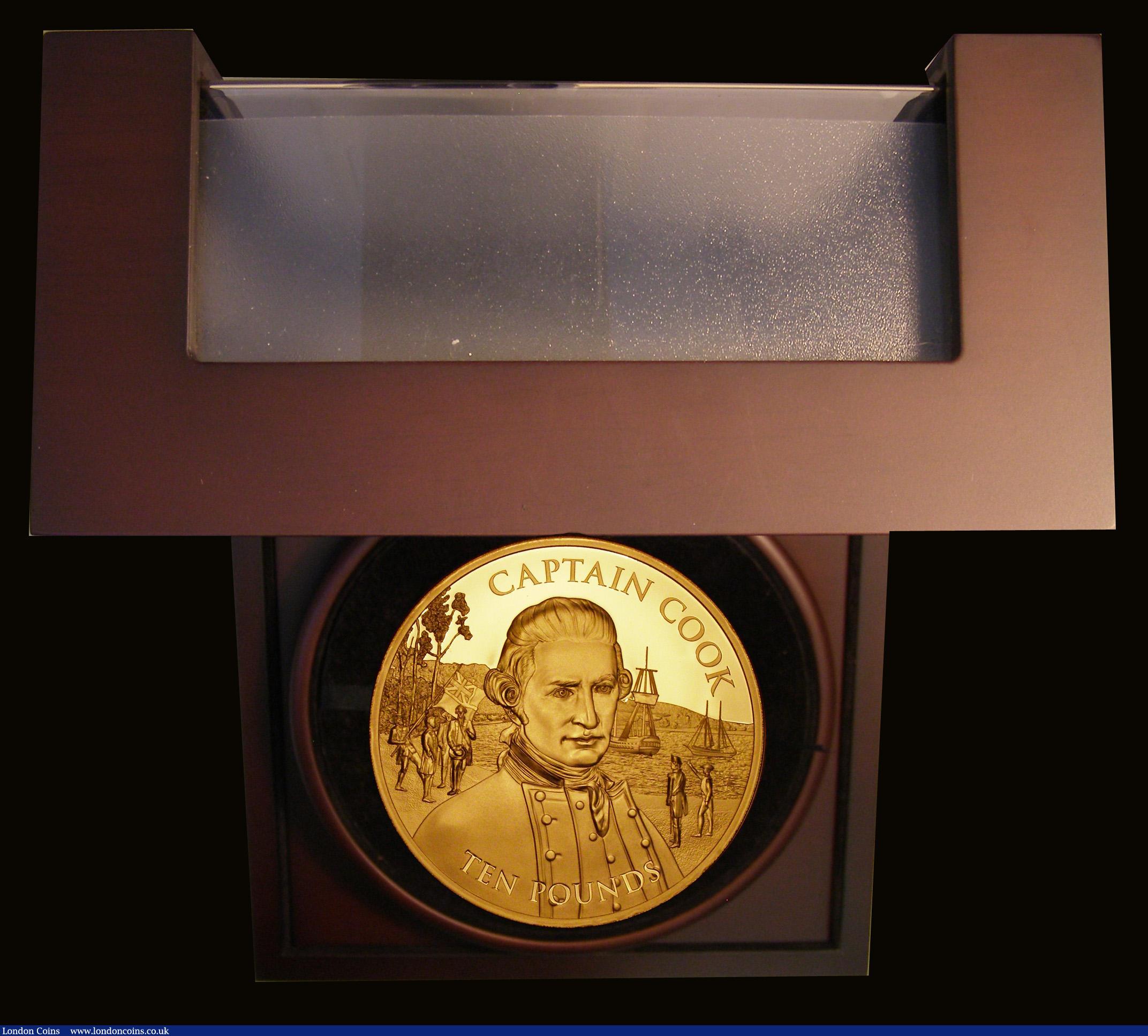 London Coins : A172 : Lot 460 : Jersey Ten Pounds 2020 250th Anniversary of Captain James Cook's Discovery of Australia 5oz. Gold Pr...