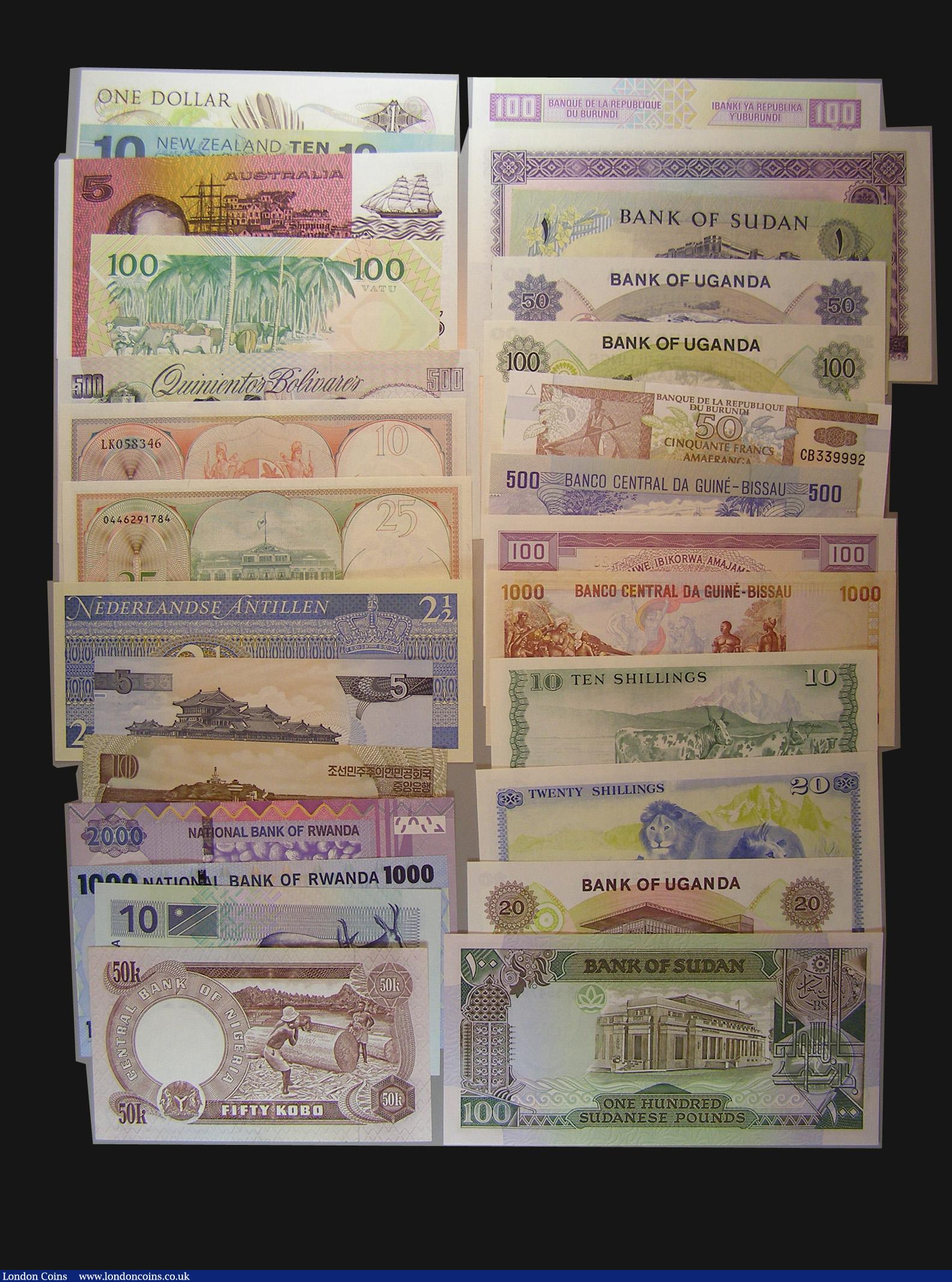 London Coins : A172 : Lot 65 : Australia 5 Dollars 1991 Pick 44g, Burundi 50 Francs 1994 Pick 36, 100 Francs (2) 1.7.1990 Pick 29c,...