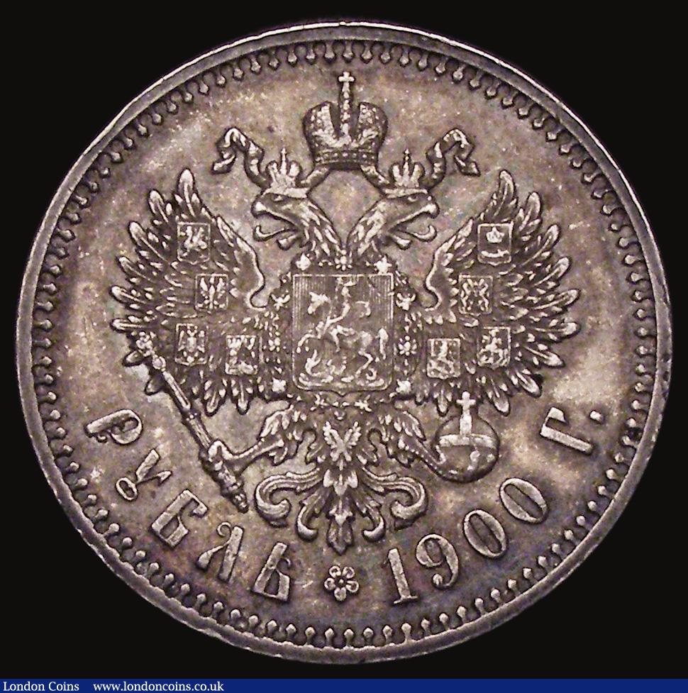 London Coins : A172 : Lot 651 : Russia Rouble 1900 φЗ Y#59.3 VF with a deep golden tone