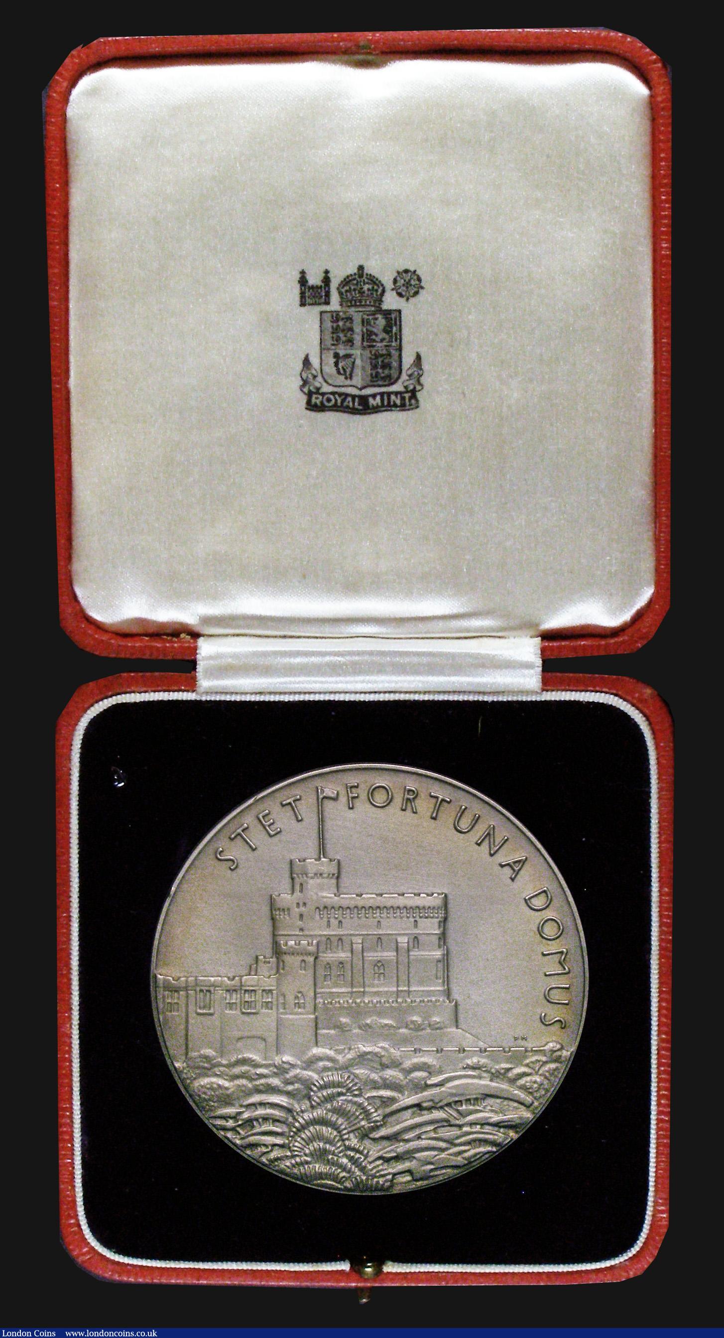 London Coins : A172 : Lot 750 : George V Silver Jubilee 1935 the official Royal Mint issue , 57mm diameter in silver with matt finis...