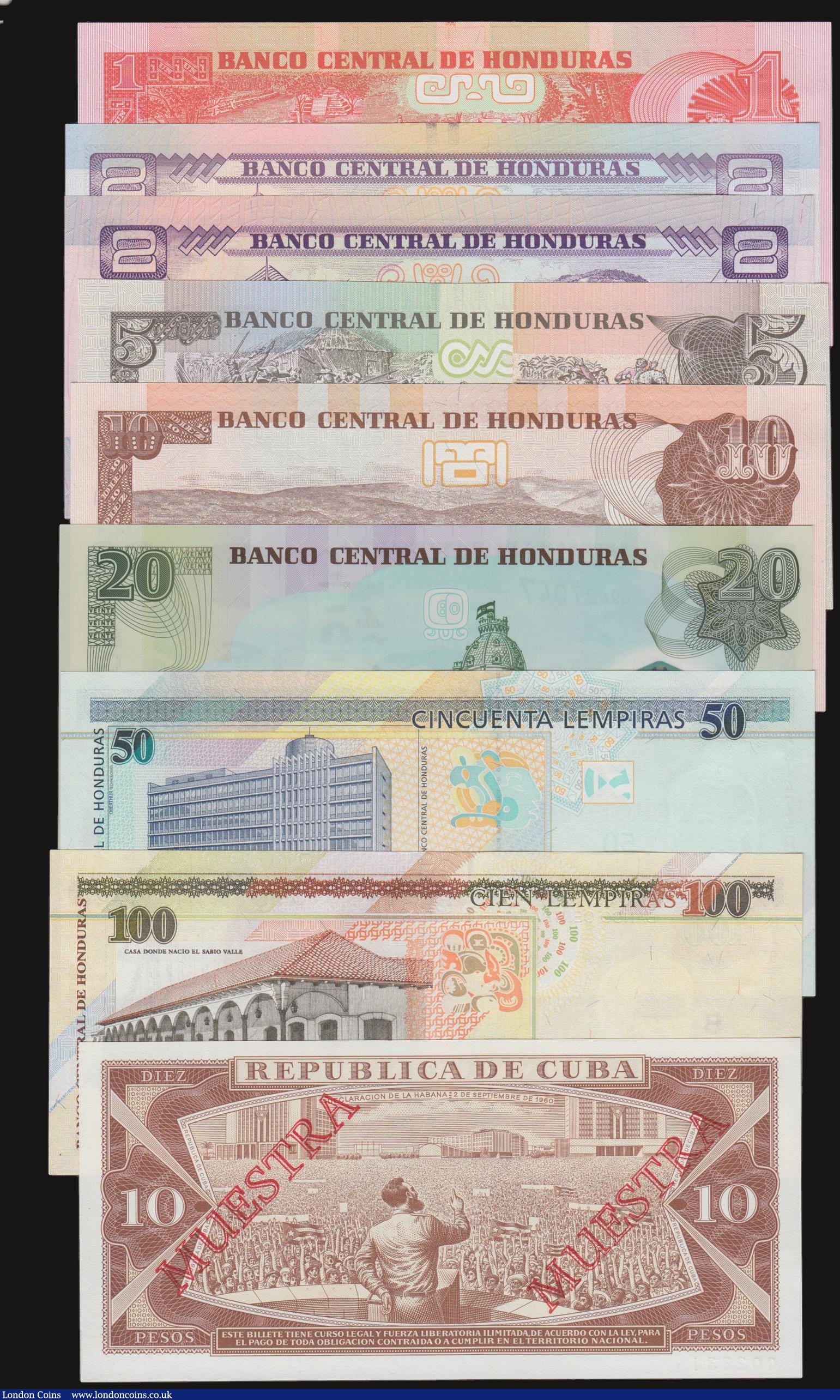 London Coins : A172 : Lot 80 : Central America (9) Cuba Ten Pesos 1988 issue Maximo Gomez in centre, denomination at the left SPECI...