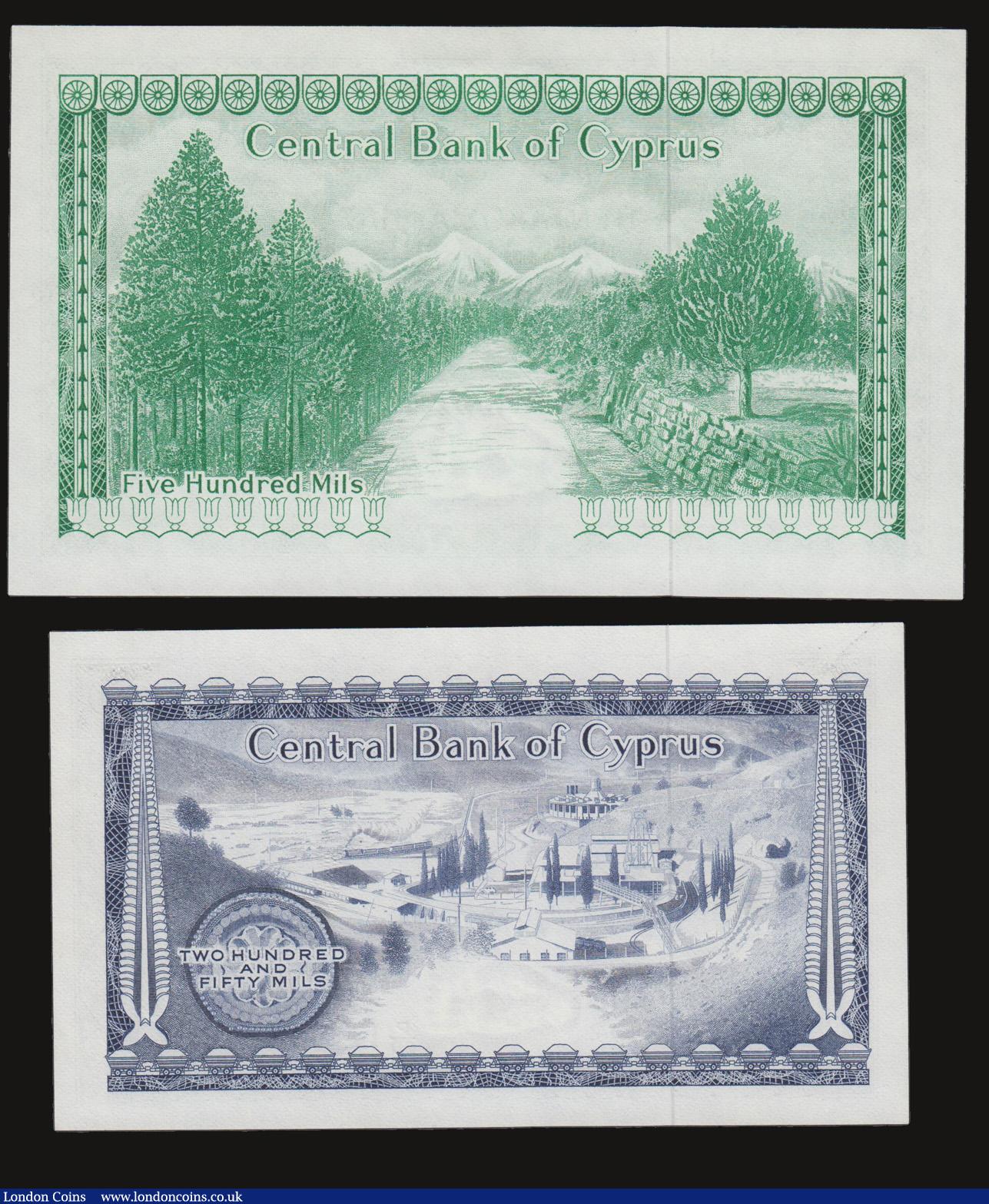 London Coins : A172 : Lot 82 : Cyprus (2) 250 Mils and 500 Mils both 1.9.1979 and both Unc Pick 41c and 42c