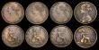 London Coins : A172 : Lot 1593 : Pennies (8) 1860 Toothed Border Freeman 13 dies 3+D Good Fine, cleaned, 1861 Freeman 33 dies 6+G Fin...