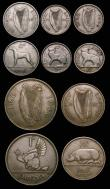 London Coins : A172 : Lot 1683 : Ireland (11) Florin 1937 S.6626 VG, Shillings (4) 1933 S.6627 VG, 1937 S.6627 NVG/VG the key date in...