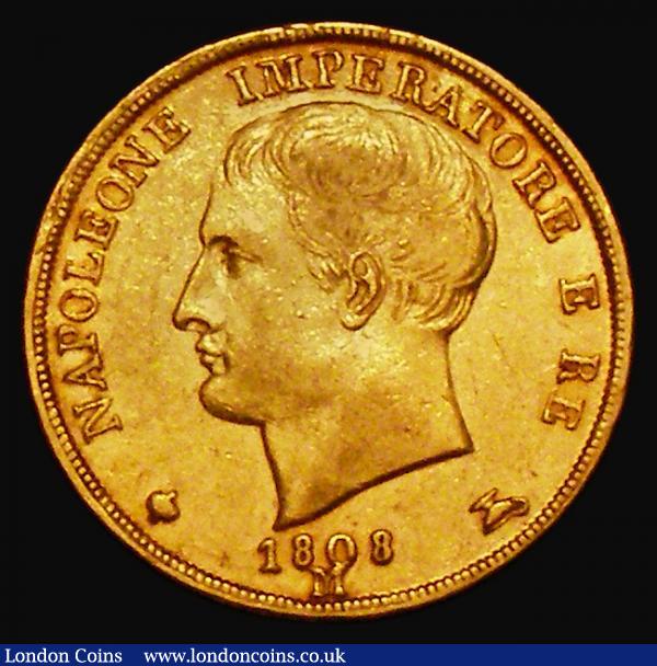 Italian States - Kingdom of Napoleon 20 Lire Gold 1808M KM#11 VF a scarce and seldom offered issue with a mintage of just 87,000 pieces : World Coins : Auction 173 : Lot 1435