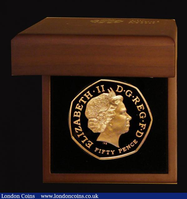Fifty Pence 2011 World Wildlife Fund 50th Anniversary Gold Proof S.H25 a fingerprint obverse, otherwise FDC, in the Royal Mint box of issue with certificate, only 243 pieces issued, a rare item, this being the first we have offered in 7 years, and only the second such piece we have offered  : English Cased : Auction 173 : Lot 281