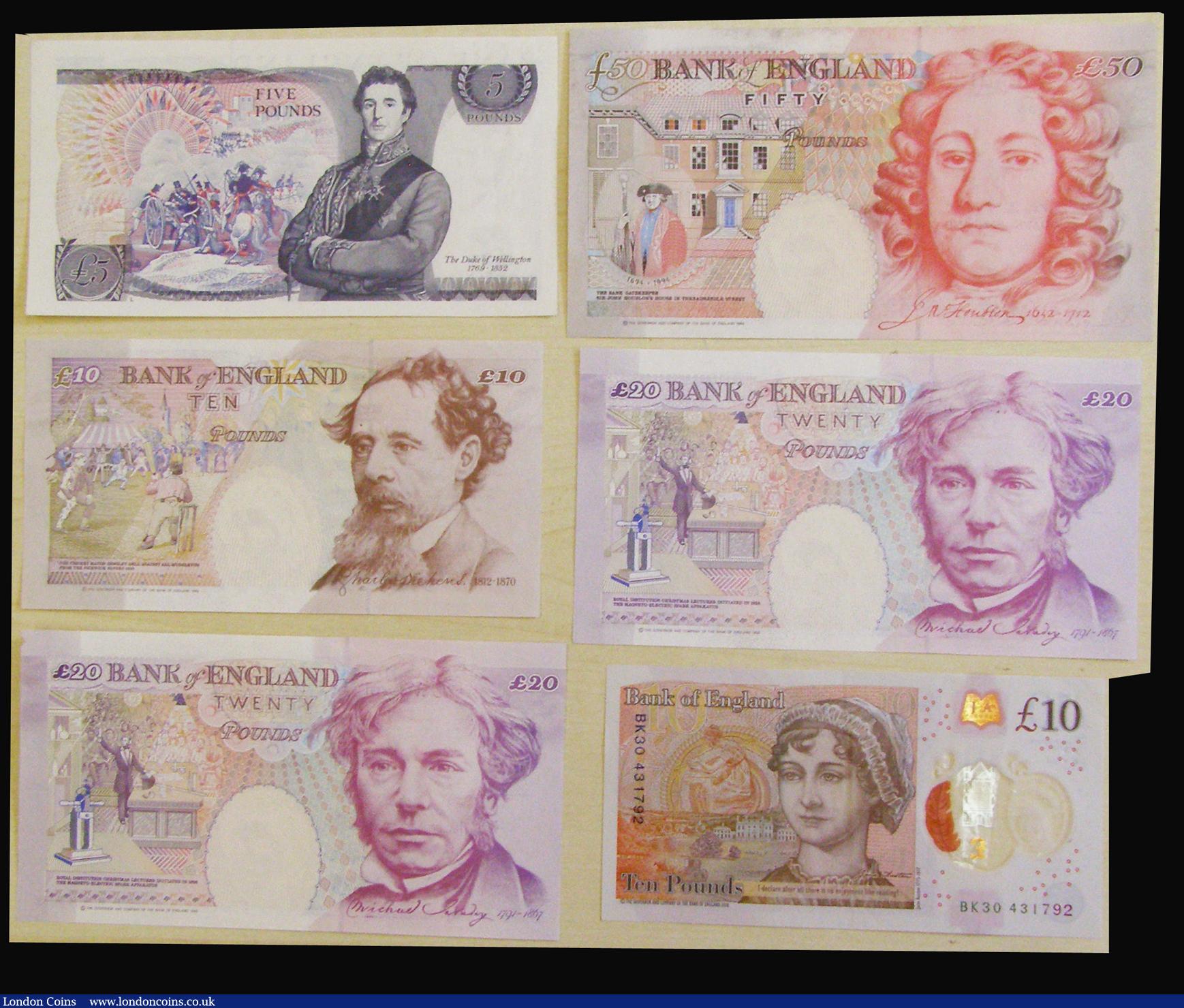 London Coins : A173 : Lot 102 : Fifty Pounds Bailey Houblon 2006 B404 AU, Twenty Pounds Kentfield 1994 Faraday B375 (2) AA18 872005 ...