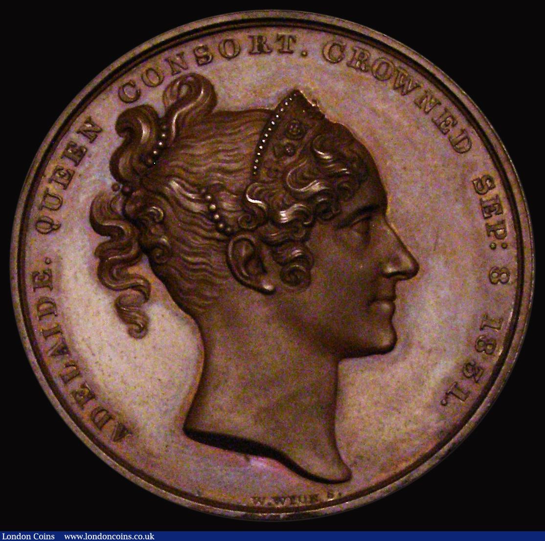 London Coins : A173 : Lot 1051 : Coronation of William IV 1831 33mm diameter in copper by W.Wyon Eimer 1251 The official Royal Mint i...
