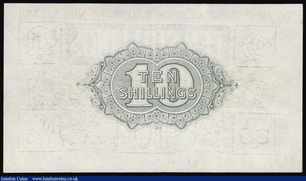 London Coins : A173 : Lot 11 : Ten shillings Warren Fisher T25 issued 1919 serial number E/71 541550 (No. with dot), EF