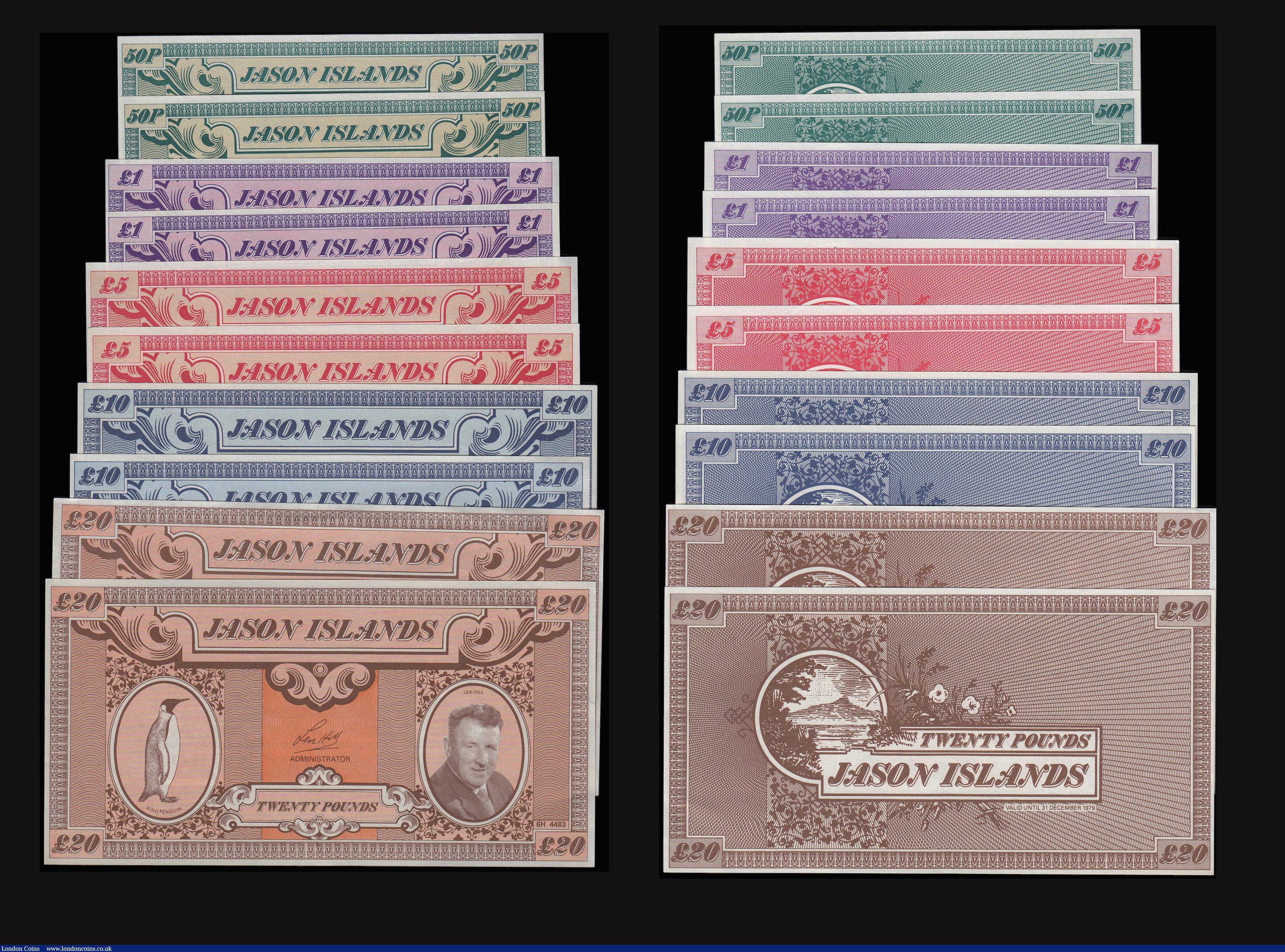 London Coins : A173 : Lot 116 : Canada Dollar 1867-1967 AU, Jason Islands (10) issued 1970's Len Hill portrait, penguin at left...