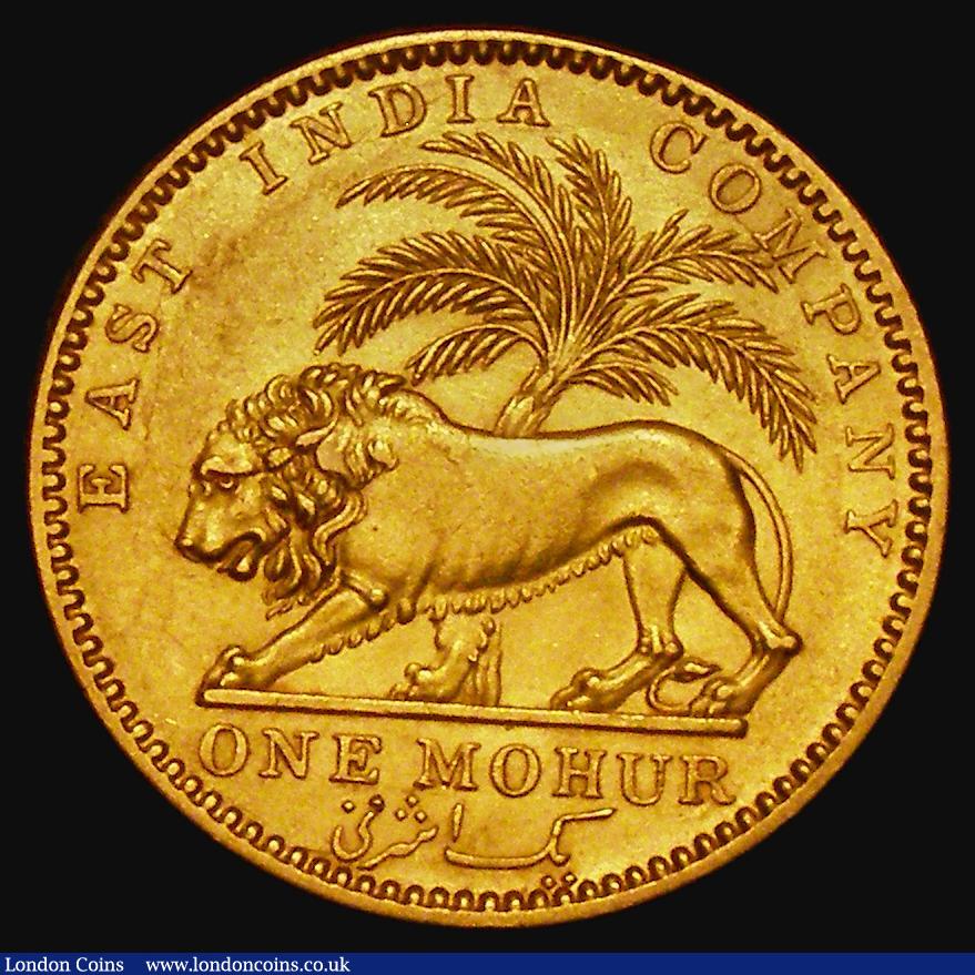 London Coins : A173 : Lot 1397 : India Gold Mohur 1841 Small Date, WW incuse, small divided legend, Plain 4 with stop after date KM#4...