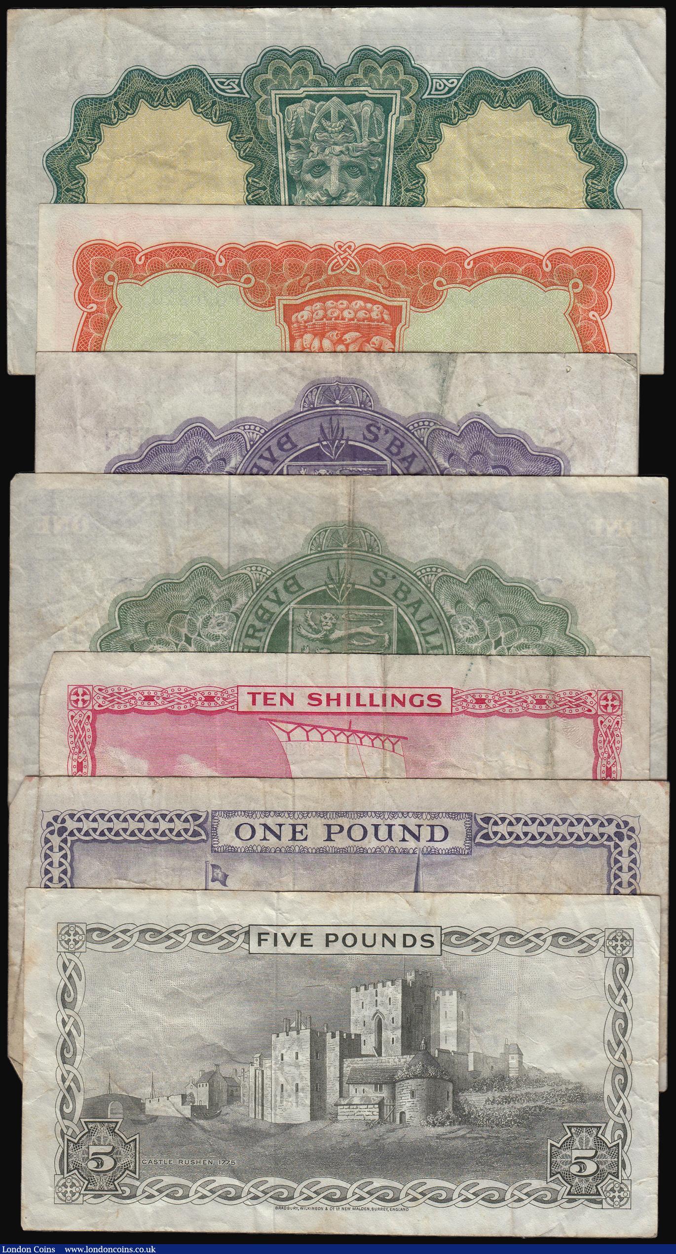 London Coins : A173 : Lot 146 : Guernsey One Pound 1st June 1959 and 10/- 1st January 1961 both Fine or perhaps better, Ireland One ...