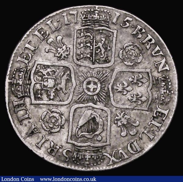 Shilling 1715 Roses and Plumes ESC 1162, Bull 1560 Fine/Good Fine with very light haymarks : English Coins : Auction 173 : Lot 2061