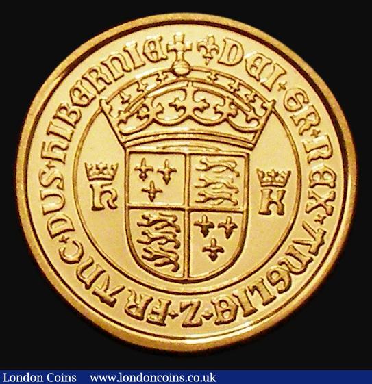 London Coins : A173 : Lot 389 : Museum Gold Collection Crown of the Double Rose a modern replica 16mm diameter 3.20 grammes of 9 car...