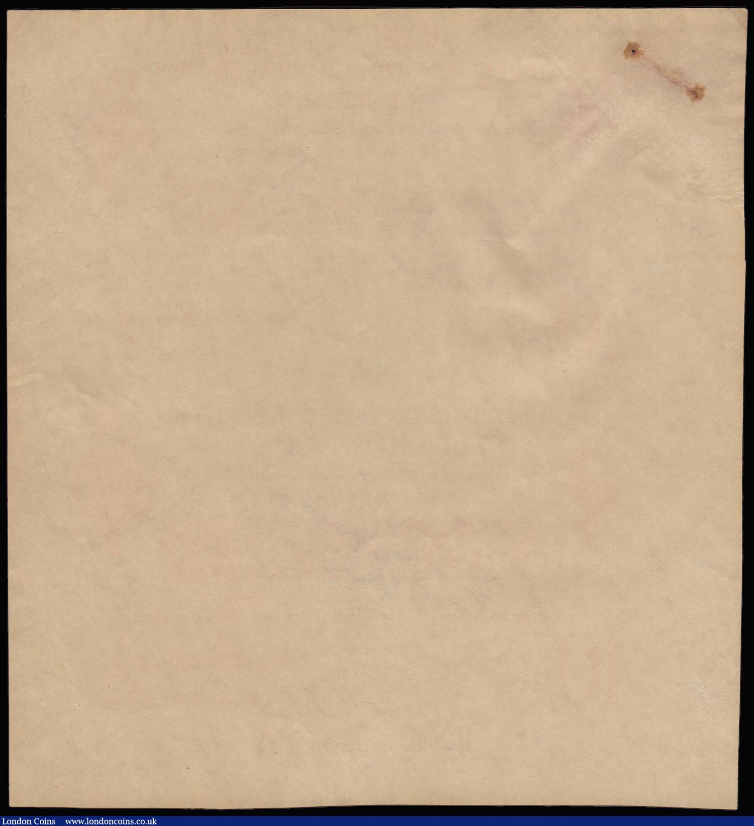 London Coins : A173 : Lot 4 : Ten Shillings Bradbury 2nd issue (1915) handstamped FORGED and DO NOT DESTROY. Without watermark and...