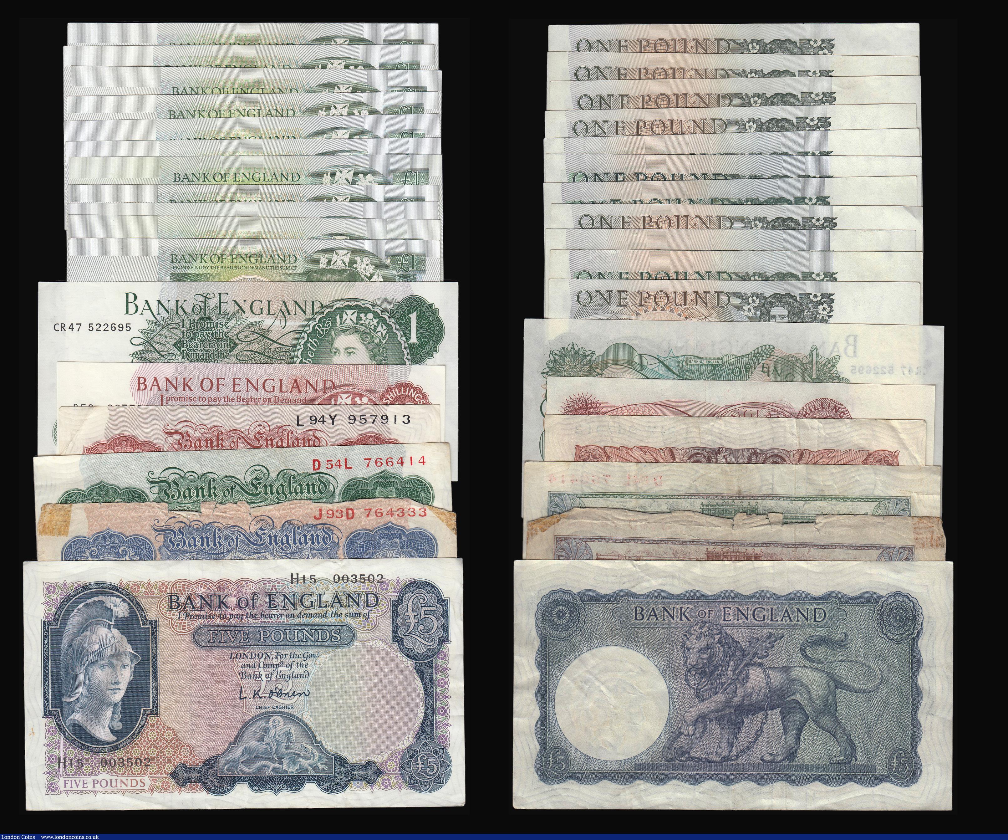 London Coins : A173 : Lot 54 : Five Pounds White Beale B270 dated 17th March 1949  M86 037179, EF and pleasing, Five Pounds O'...