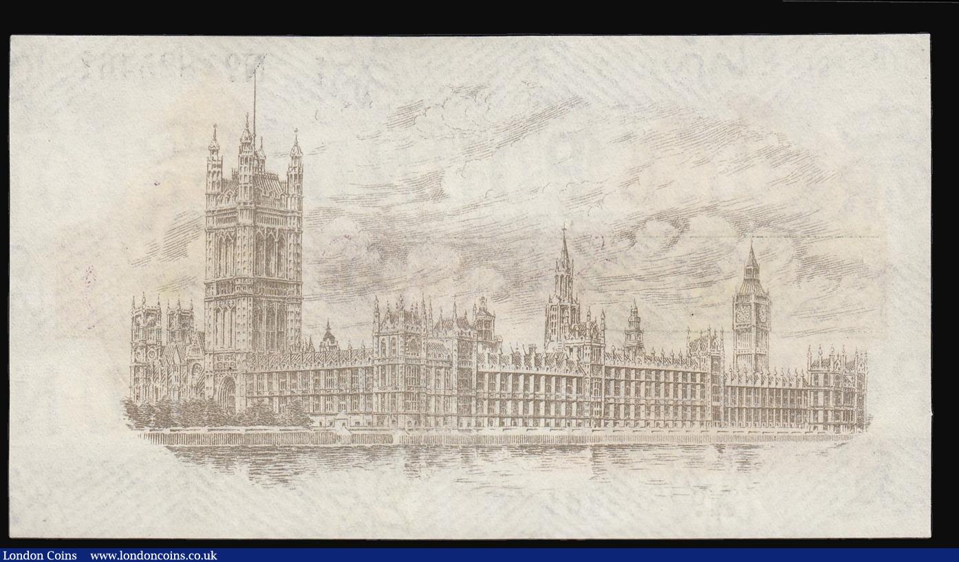 London Coins : A173 : Lot 6 : One Pound Bradbury T16 issued 1917 serial F/1 825461 EF