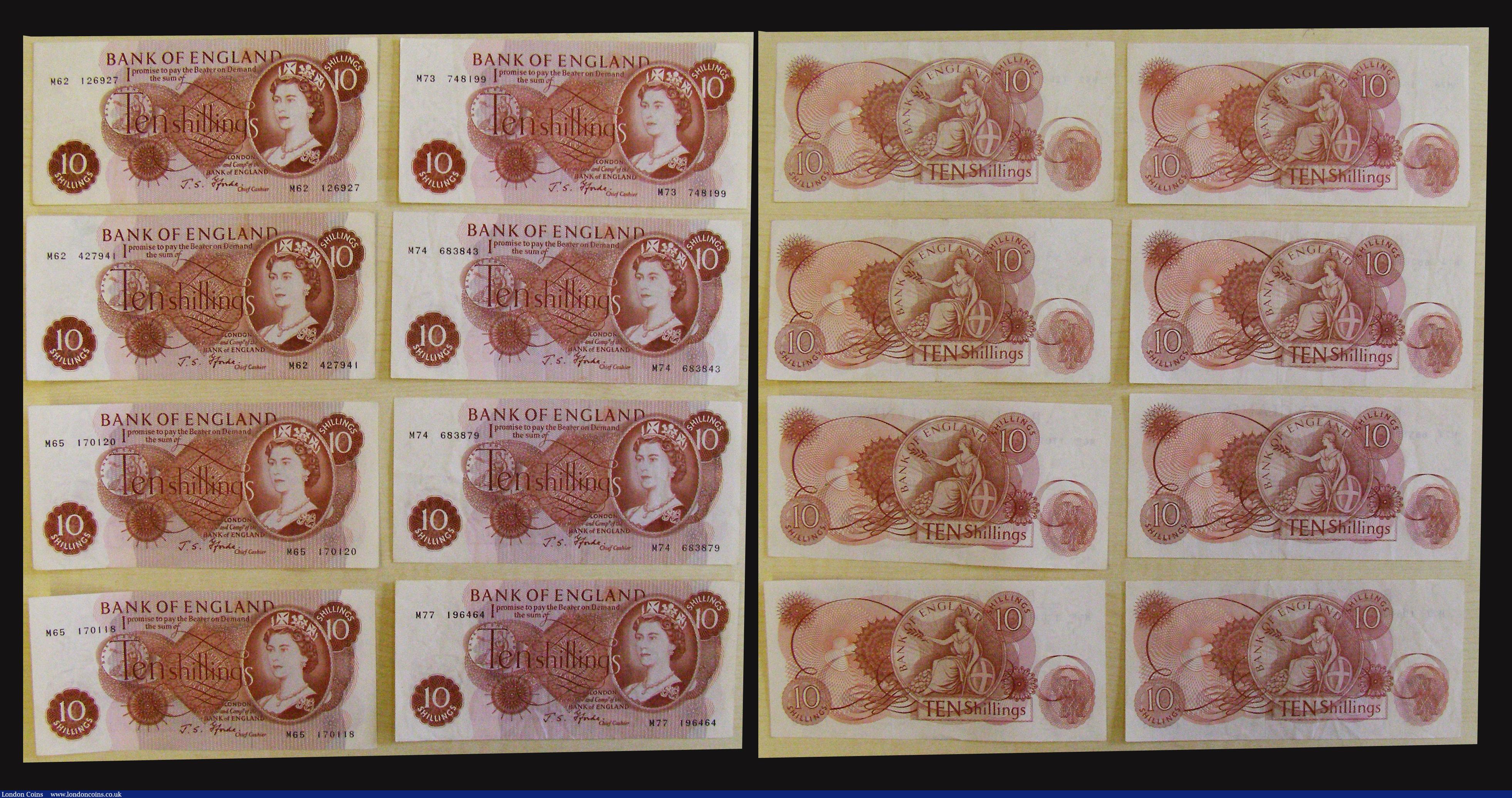 London Coins : A173 : Lot 66 : Ten Shillings Fforde (135) B309 (68) prefixes ranging from 67S to 87Z, B310 (59) prefixes ranging fr...