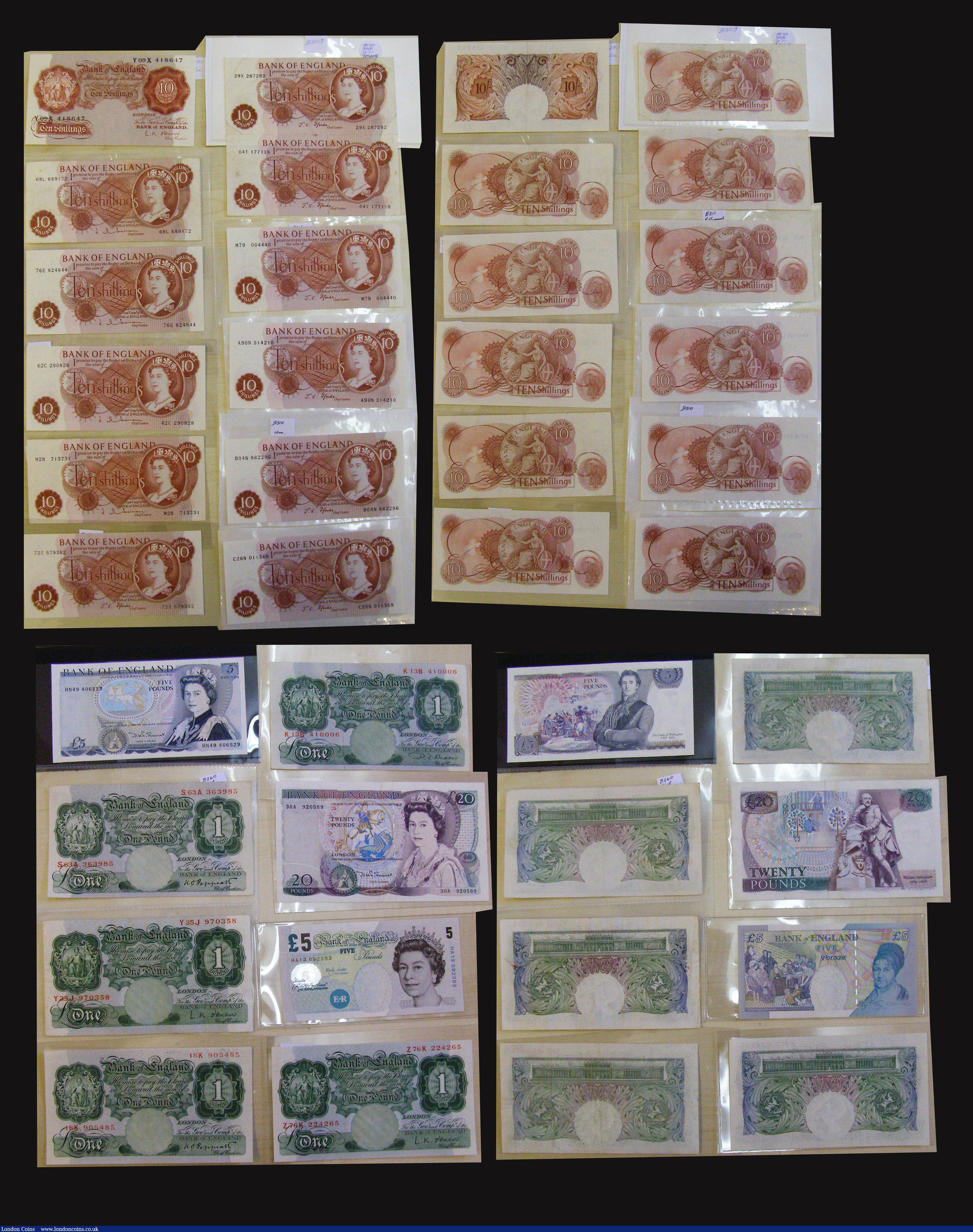 London Coins : A173 : Lot 78 : Twenty Pounds Somerset B351 30A 920589 VF, Five Pounds (3) Somerset 1980 B343 Unc, Kentfield 1993 B3...