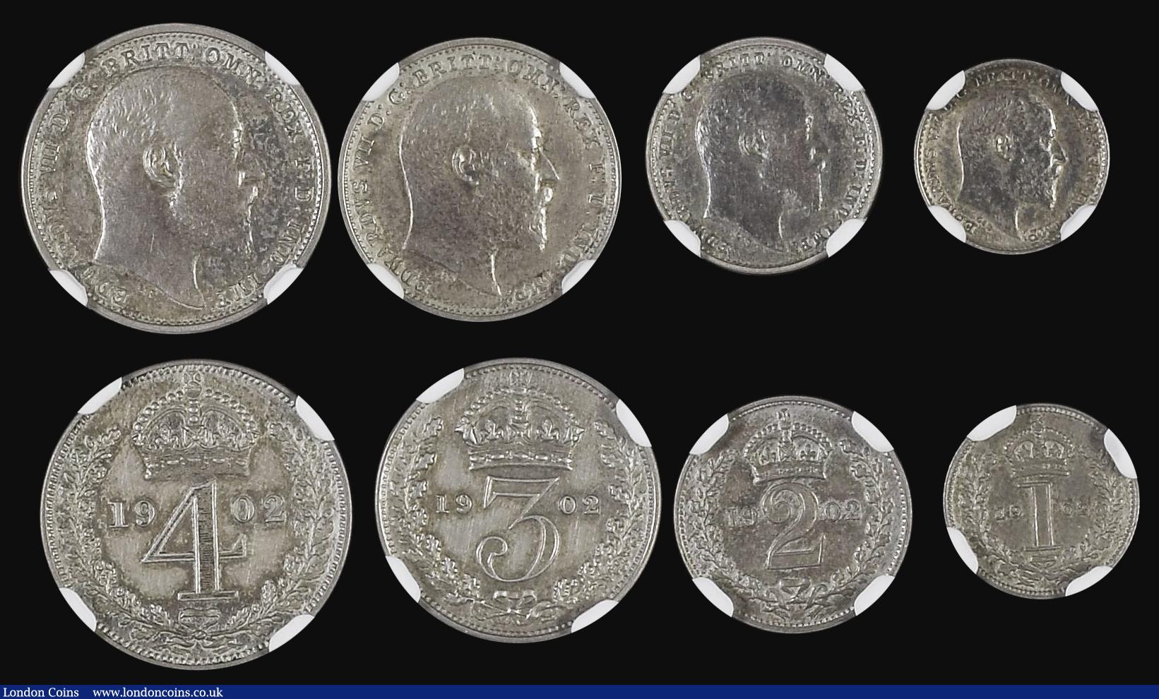 London Coins : A173 : Lot 792 : Edward VII Matt Proof issues in NGC holders (8) Halfcrown 1902 Matt Proof ESC 747, Bull 3568, slabbe...