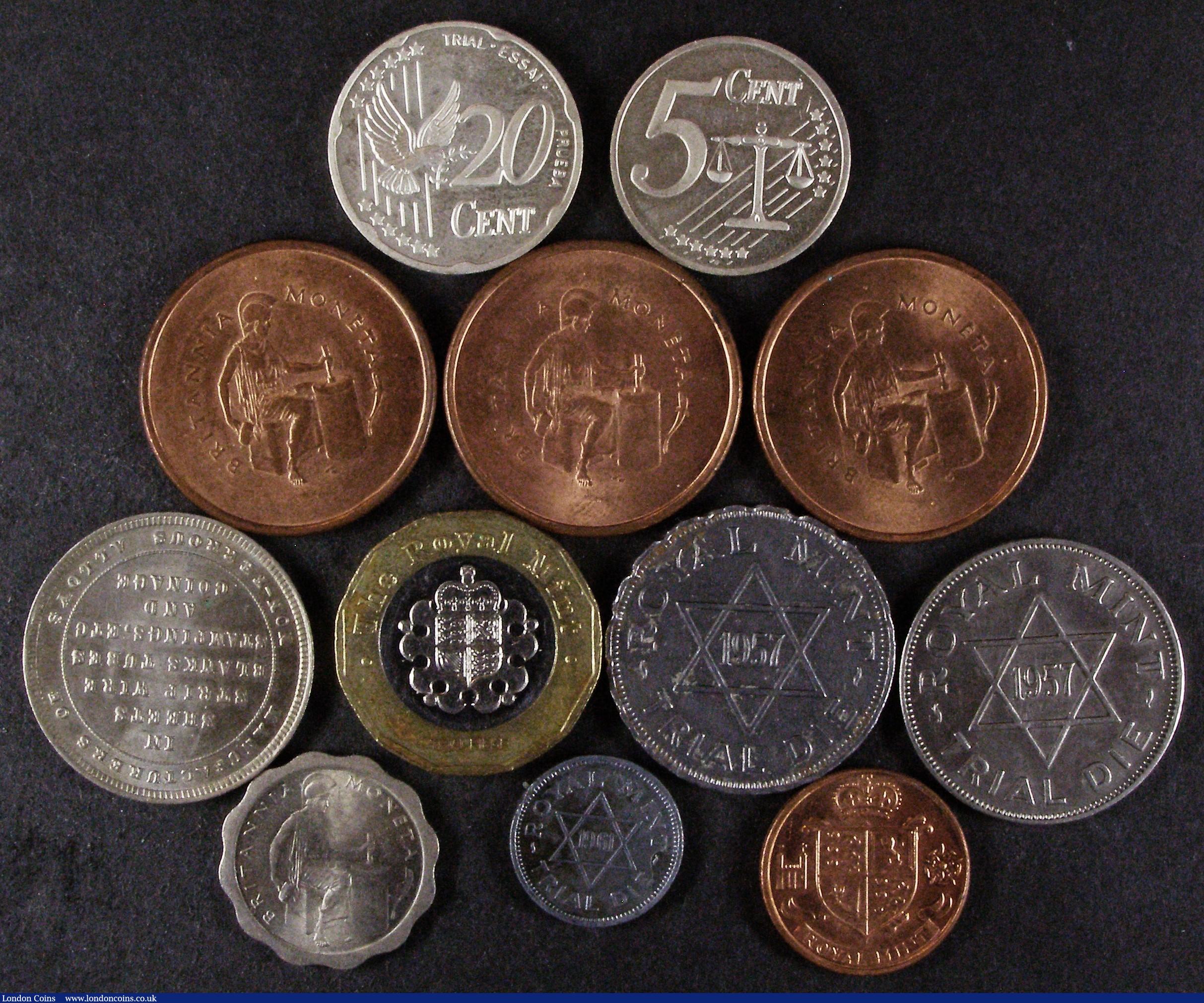 London Coins : A173 : Lot 927 : Trial Pieces (12) One Pound 2015 12-sided Royal Mint Trial Obverse: Bust right ELIZABETH.II.D.G.REG....