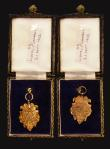 London Coins : A173 : Lot 1071 : Medals (2) a pair awarded to Dr. Lionel P. Shadbolt comprising a fob-pendant style 9 carat gold insc...