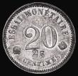 London Coins : A173 : Lot 1224 : Belgium 20 Centimes 1859 Piedfort in Cupro-Nickel, Obverse: Lion with tablet UNION FAIT LA FORCE, wi...