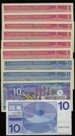 London Coins : A173 : Lot 181 : Netherlands 10 Guilden 1965 Pick 91b, 10 Gulden 1997 Pick 99, Netherlands Antilles 1 Gulden 1970 Pic...