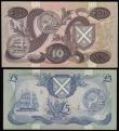 London Coins : A173 : Lot 201 : Scotland bank of Scotland 10 Pounds 6.8.1987 and 5 Pounds 22.7.1981 both AU